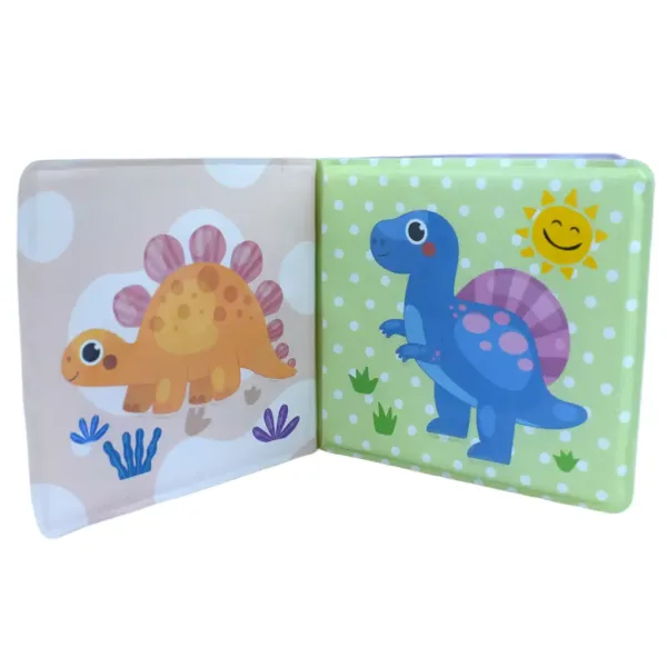 Carte pentru bebeluși: Dinozauri, carte de băiț moale, 14x13cm imaginea 5
