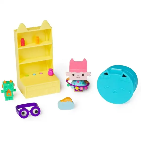 Casa de păpuși Gabi: Mobilierul galben al lui Bubble Kitty cu accesorii surpriză - Spin Master imaginea 2