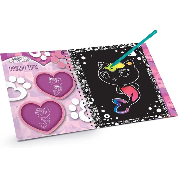 Casa de păpuși Gabi set creativ de scratch art A-meow-zing 44 pagini - Lisciani imaginea 2