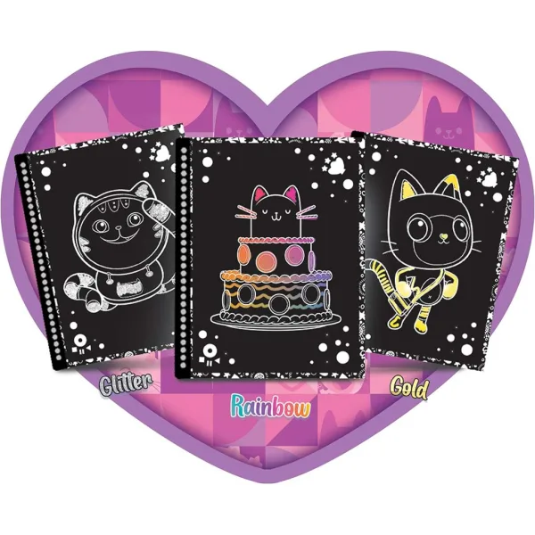Casa de păpuși Gabi set creativ de scratch art A-meow-zing 44 pagini - Lisciani imaginea 3