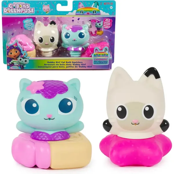 Casa de păpuși a lui Gabi: Jucărie de baie Mercat și Pandy Paws cu stropitori - Spin Master imaginea 2