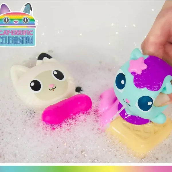 Casa de păpuși a lui Gabi: Jucărie de baie Mercat și Pandy Paws cu stropitori - Spin Master imaginea 3