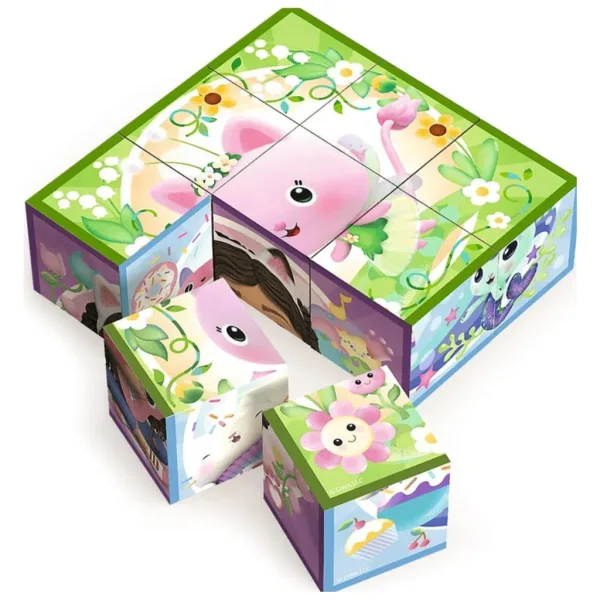 Casa de păpuși a lui Gabi, puzzle cu cuburi, 9 piese - Trefl imaginea 2