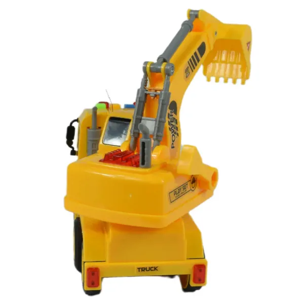 City Truck: Camion cu excavator cu lumina și sunet 20cm imaginea 4