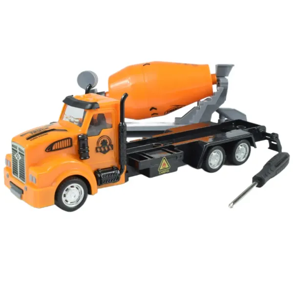 City Truck: Camion de construcție cu roți pivotante, cu plăci de semnalizare, 19cm imaginea 6