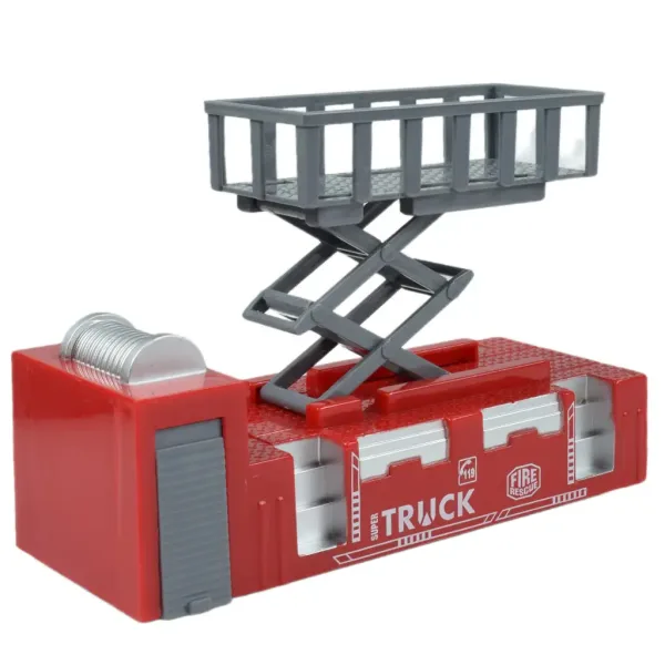 City Truck: Camion de pompieri cu roți pivotante, echipat cu semne de identificare, 19cm imaginea 3