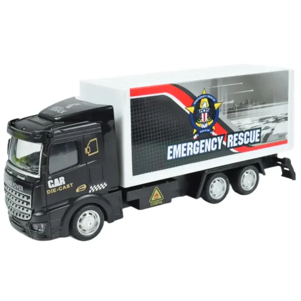 City Truck: Camion de salvare cu roți pivotante, transformabil, cu semne de camion, 19cm imaginea 7