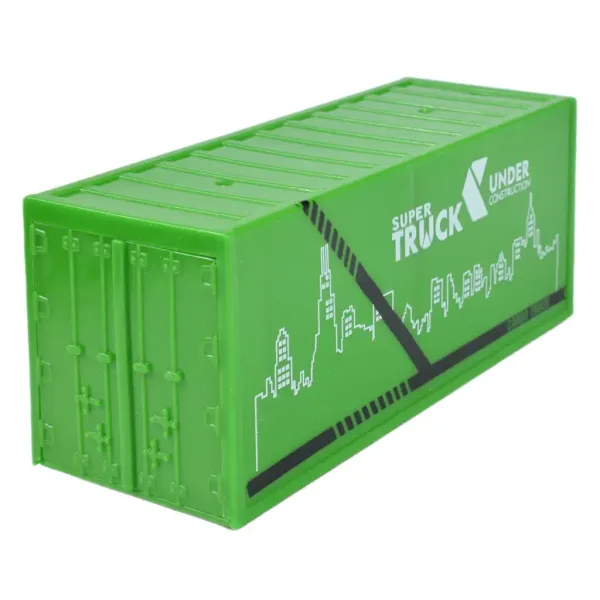 City Truck: Camion de transport deșeuri transformabil cu roți inerțiale și indicatoare rutiere, 19cm imaginea 3