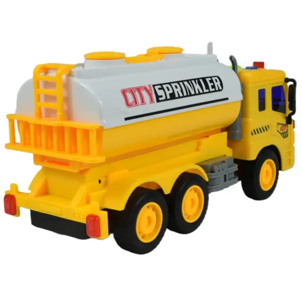 City Truck: Camion galben cu rezervor, cu lumină și sunet 1/18 imaginea 4