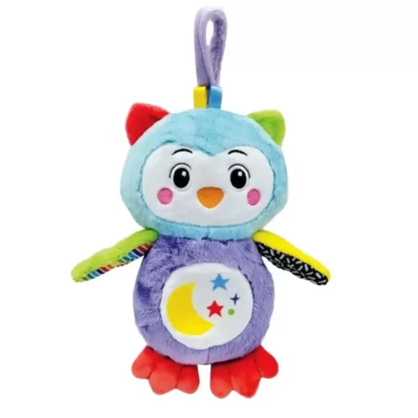 Clementoni Baby: Bufniță de pluș muzicală cu lumină de noapte imaginea 2