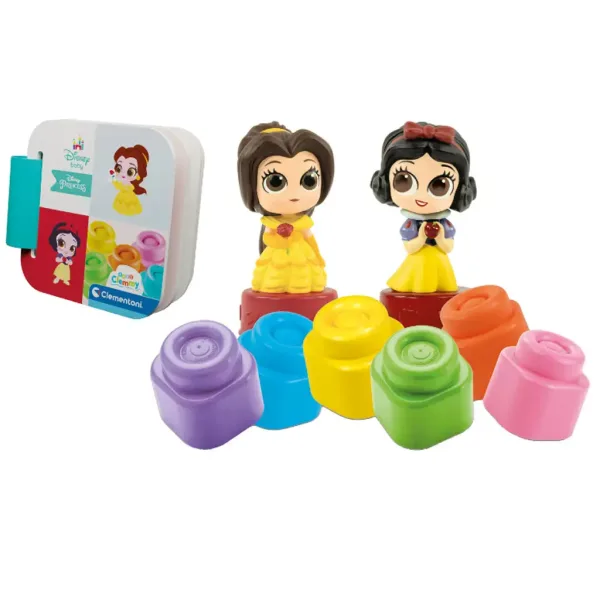 Clemmy: Joc de construcție cu blocuri moi Prințese Disney - Clementoni imaginea 4