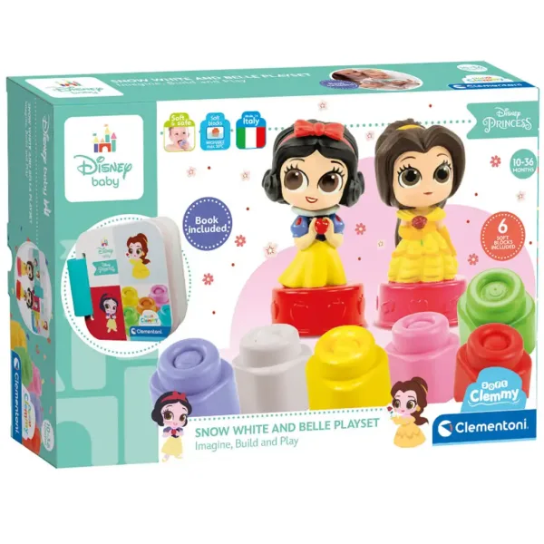 Clemmy: Joc de construcție cu blocuri moi Prințese Disney - Clementoni imaginea 5