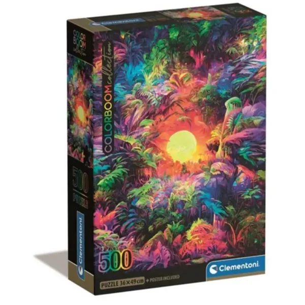 Colectia Colorboom: Puzzle compact psihedelic de 500 de piese - Clementoni imaginea 1