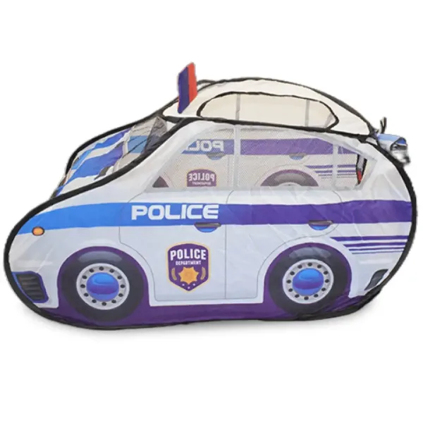 Cort de joacă cu tematică de mașină de poliție cu ferestre de plasă 99x50x50cm imaginea 6