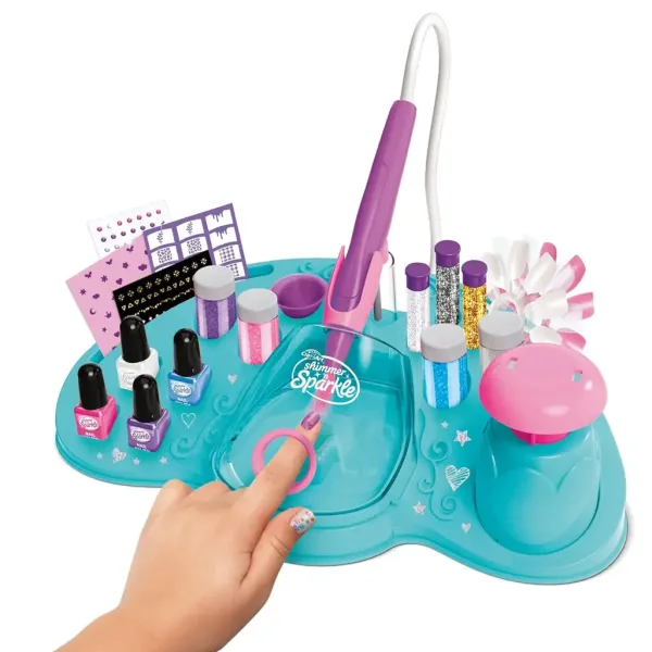 Cra-Z-Art: Shimmer and Sparkle - Set de studio pentru unghii cu pulverizator de vopsea Glitter & Shimmer imaginea 3