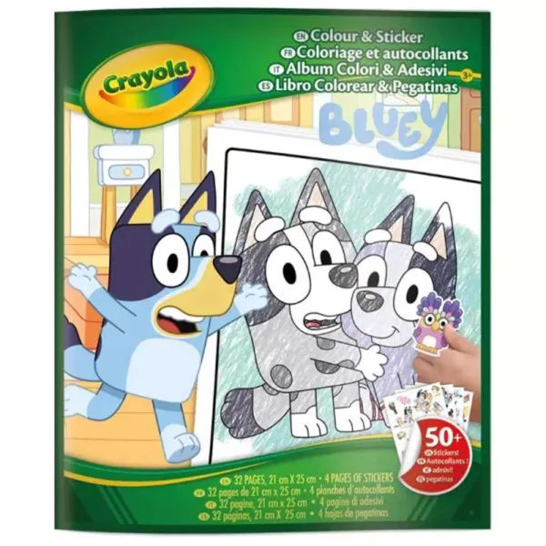 Crayola: Carte de colorat și autocolante - Bluey imaginea 1
