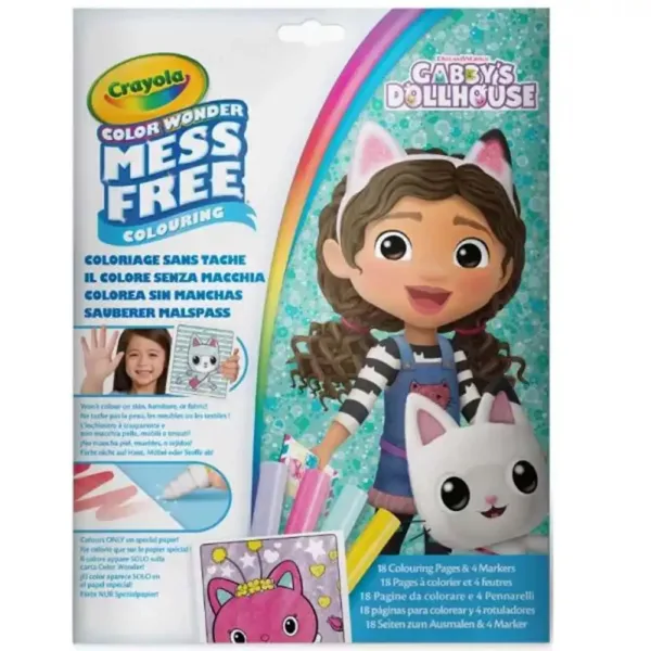 Crayola: Color Wonder - Casa de păpuși Gabi set de colorat fără murdărie în mapă imaginea 1