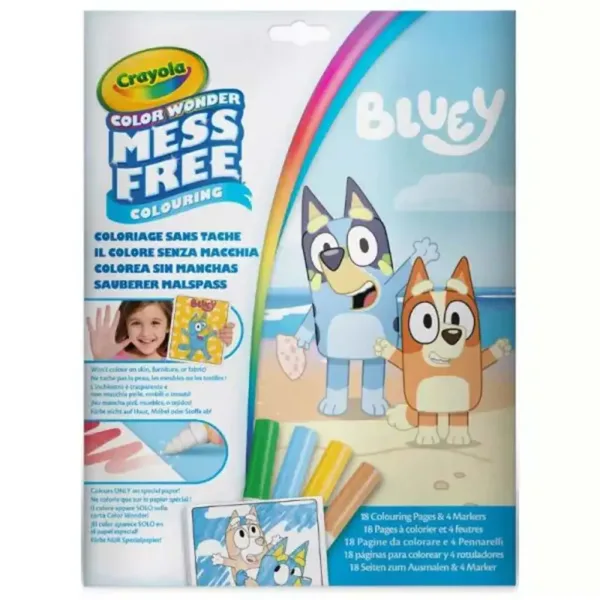 Crayola: Color Wonder - Set de colorat fără murdărie Bluey în mapă imaginea 1