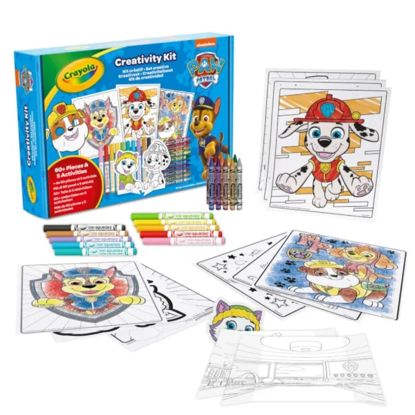 Crayola: Patrula Cățelușilor 5 în 1 - set creativ de colorat, 60 de piese imaginea 1