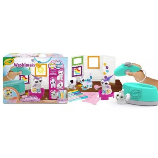 Crayola: Salon de animale de companie Washimals cu pulverizator de vopsea imaginea 4