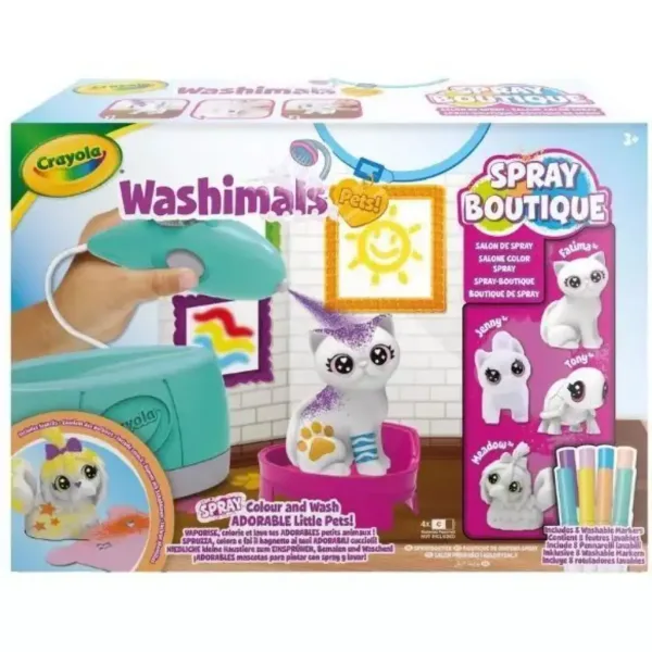 Crayola: Salon de animale de companie Washimals cu pulverizator de vopsea imaginea 5