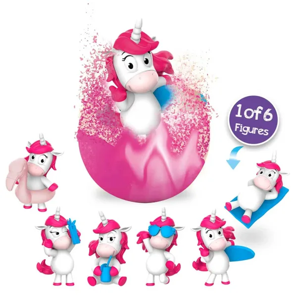 Craze Inkee: Pachet bilă de baie vegană cu unicorn, cu figură surpriză imaginea 2