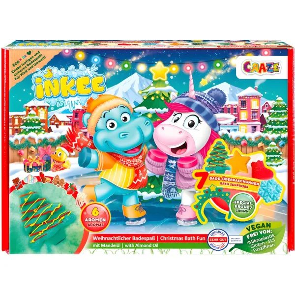 Craze Inkee: Set de jucării pentru baie de Crăciun imaginea 2