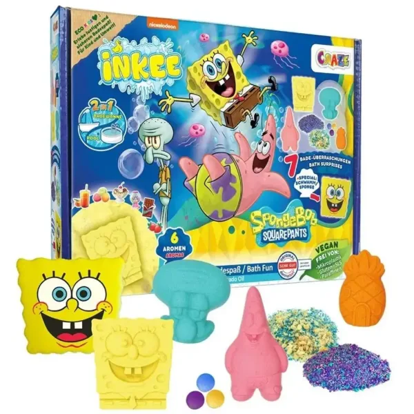 Craze: Set de baie mare vegan Inkee SpongeBob Pantaloni Pătrați imaginea 2