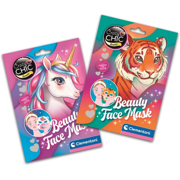 Crazy Chic: Beauty - mască facială cu animale, în mai multe variante, 1 buc. - Clementoni imaginea 2