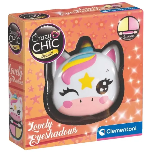 Crazy Chic: Fard de pleoape și aplicator în suport în formă de unicorn - Clementoni imaginea 1