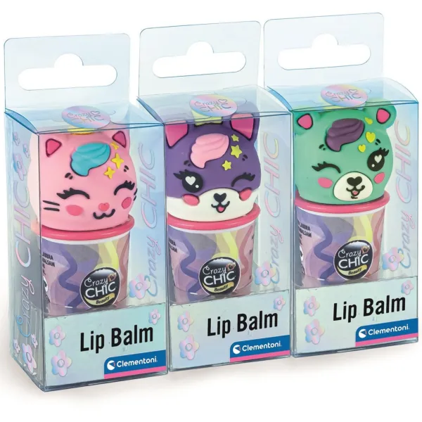 Crazy Chic: balsam de buze în recipient cu model animal, în diverse variante, 1 buc. - Clementoni imaginea 2