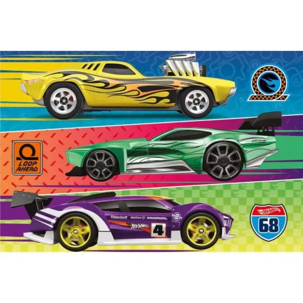 Cursa Hot Wheels puzzle de 60 de piese - Trefl imaginea 2