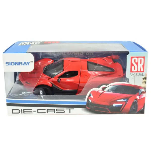 Die-Cast: Mașină sport de lux din metal cu uși deschise, în diferite variante 12cm 1db imaginea 20