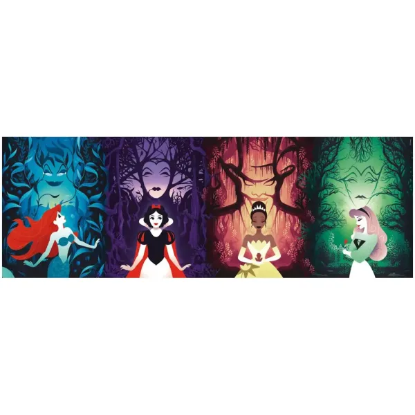 Disney+ - Prințesele Disney puzzle panoramic de 1000 de piese cu poster - Clementoni imaginea 2