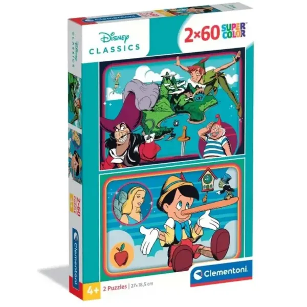 Disney+Classics+2x60+Supercolor+puzzle+-+Clementoni imaginea 1