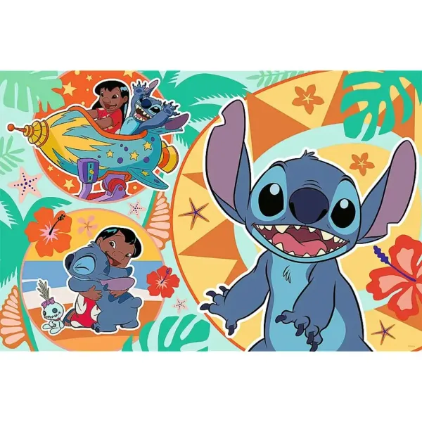 Disney: Lilo & Stitch o zi fericită puzzle Maxi de 24 piese - Trefl imaginea 2