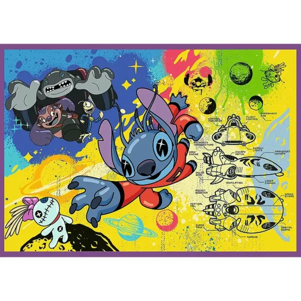 Disney: Minunatul Stitch puzzle 4x250 piese - Trefl imaginea 5