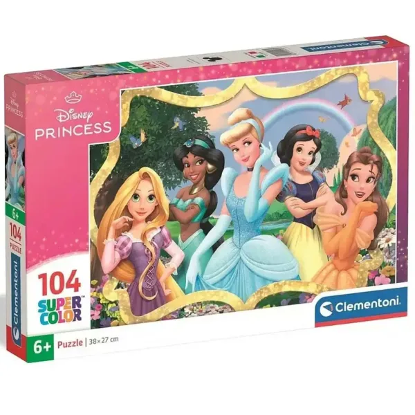 Disney+Prințese Minunate prințese Supercolor puzzle 104 piese - Clementoni imaginea 1