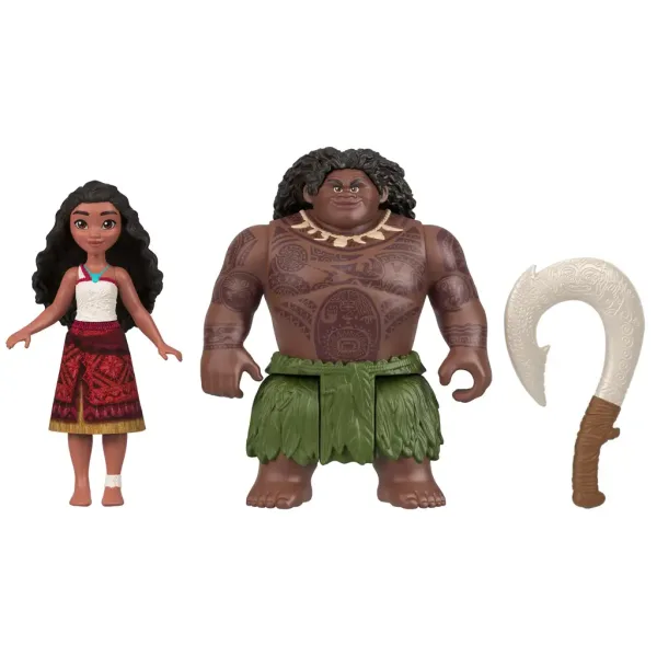 Disney+Prințese: Vaiana 2 - Set de joacă cu figurine Vaiana și Maui - Mattel imaginea 2