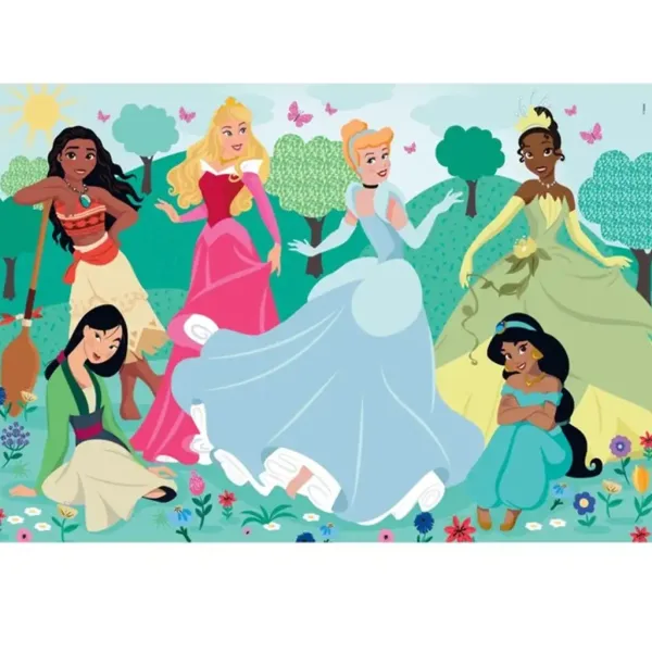 Disney+Prințese prietene puzzle maxi supercolor 104 piese - Clementoni imaginea 2