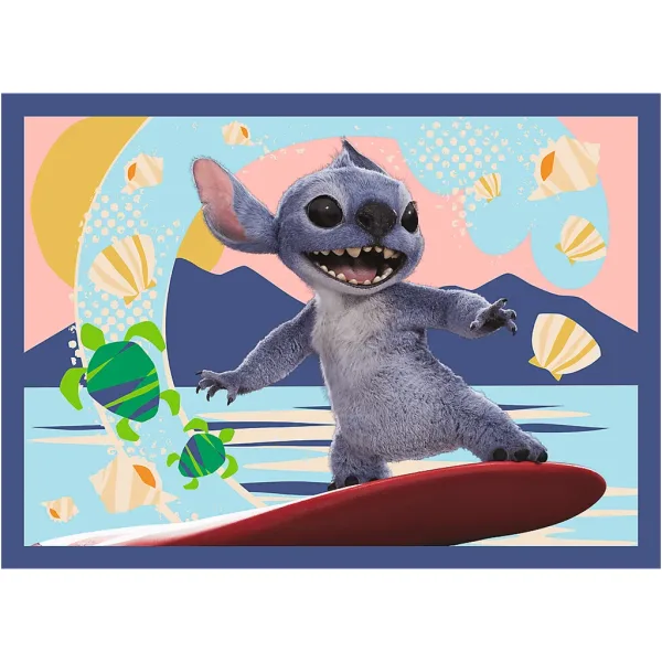 Disney: Vacanța lui Stitch - puzzle 4 în 1 - Trefl imaginea 4