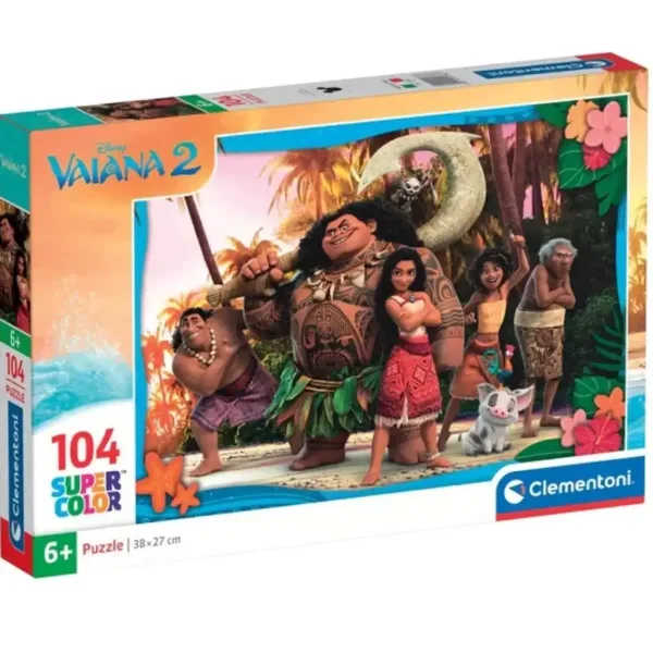 Disney+Vaiana+2+puzzle+Supercolor+de+104+de+piese+-+Clementoni imaginea 1