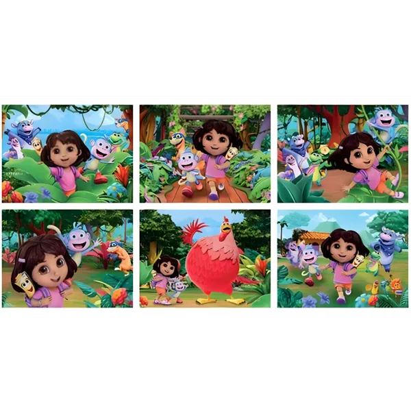 Dora Exploratoarea cuburi de poveste, set de 12 bucăți - Clementoni imaginea 4