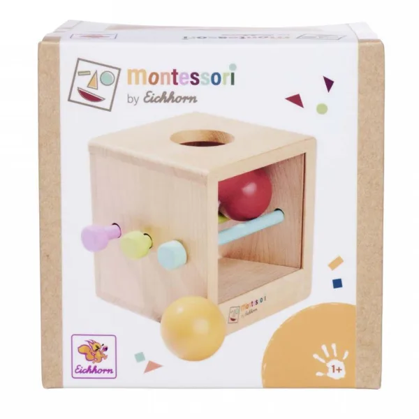 Eichhorn: Cutie Montessori din lemn pentru introdus bile – Joc pentru dezvoltarea abilităților celor mici – Simba Toys imaginea 1