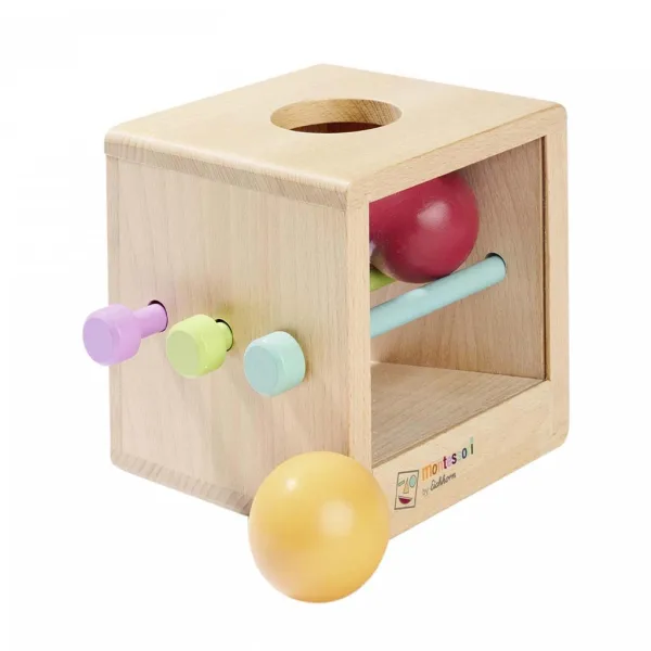 Eichhorn: Cutie Montessori din lemn pentru introdus bile – Joc pentru dezvoltarea abilităților celor mici – Simba Toys imaginea 2