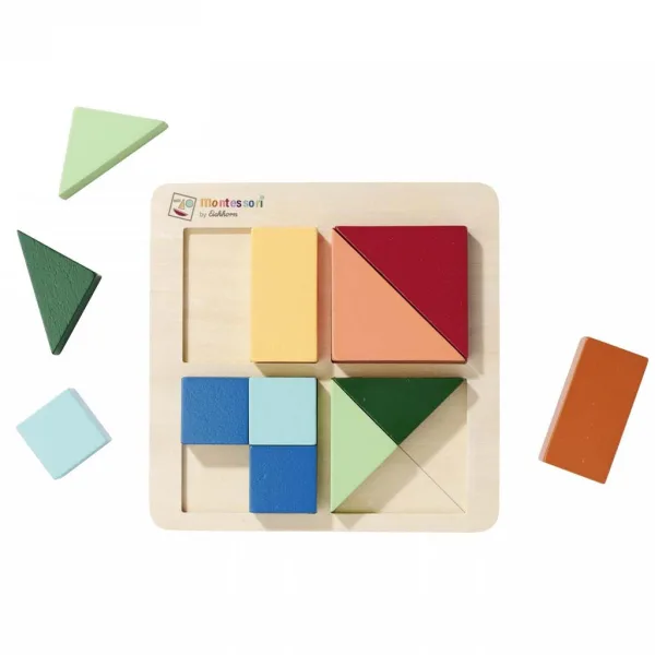 Eichhorn: Puzzle Montessori din lemn cu culori și forme – Joc logic pentru mânuțe mici - Simba Toys imaginea 2