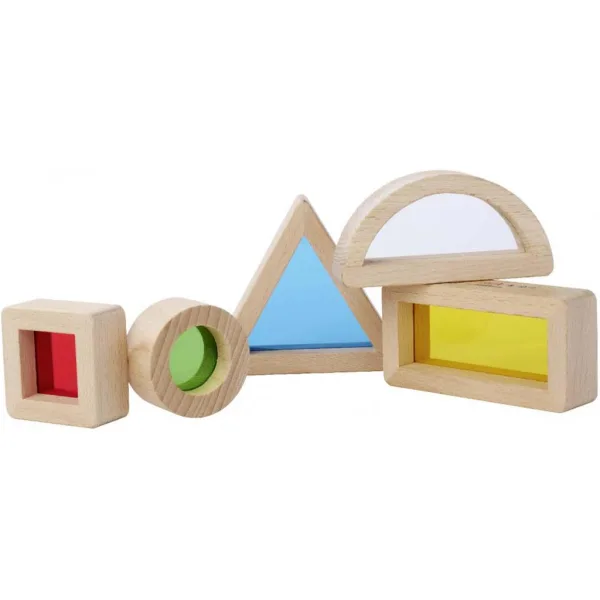 Eichhorn: Set de construit Montessori din lemn cu forme colorate și ferestre – pentru dezvoltarea percepției senzoriale - Simba Toys imaginea 2