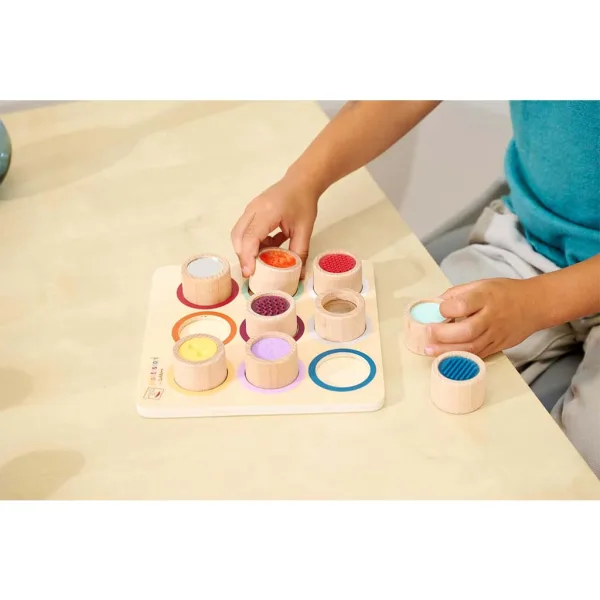 Eichhorn: Set senzorial Montessori de cilindri din lemn – Joc tactile din lemn pentru dezvoltarea simțului tactil - Simba Toys imaginea 3