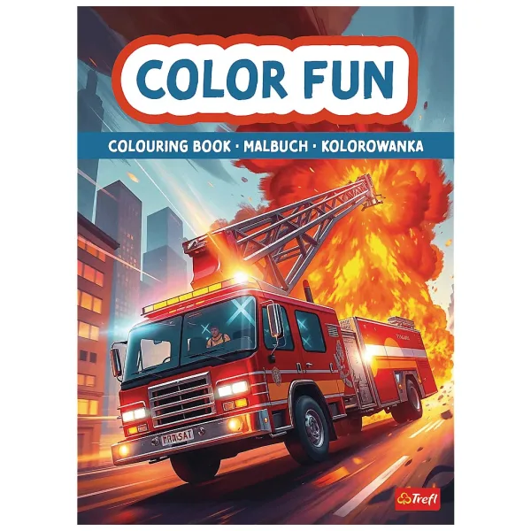 Eroi în oraș - carte de colorat cu vehicule de salvare - Trefl imaginea 1