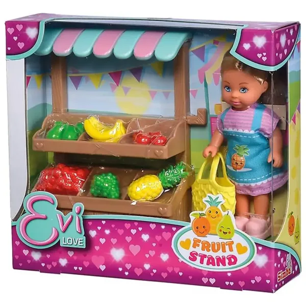 Evi Love: Set de joacă cu păpușa Evi și stand de fructe - Simba Toys imaginea 7